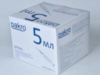 5 мл трехкомпонентный шприц Pakro, с иглой 0,7х40, 100 шт купить в Ставрополе